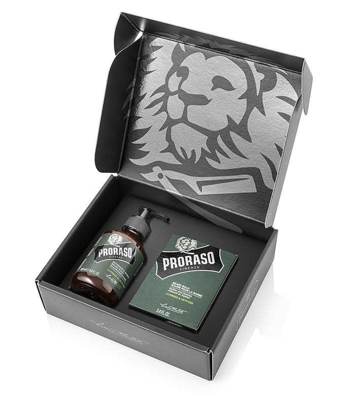 Beard Care Duo Box for New or Short Beards: Cypress & Vetyver