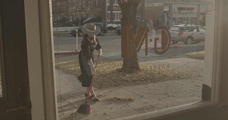 Looking outside from Garrett Michael Barbershop