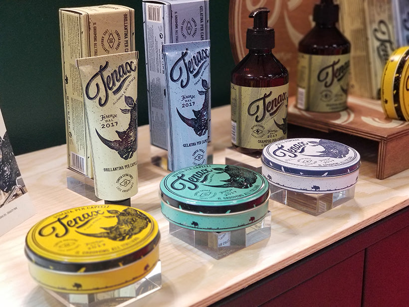 Various Tenax products merchandised on the counter