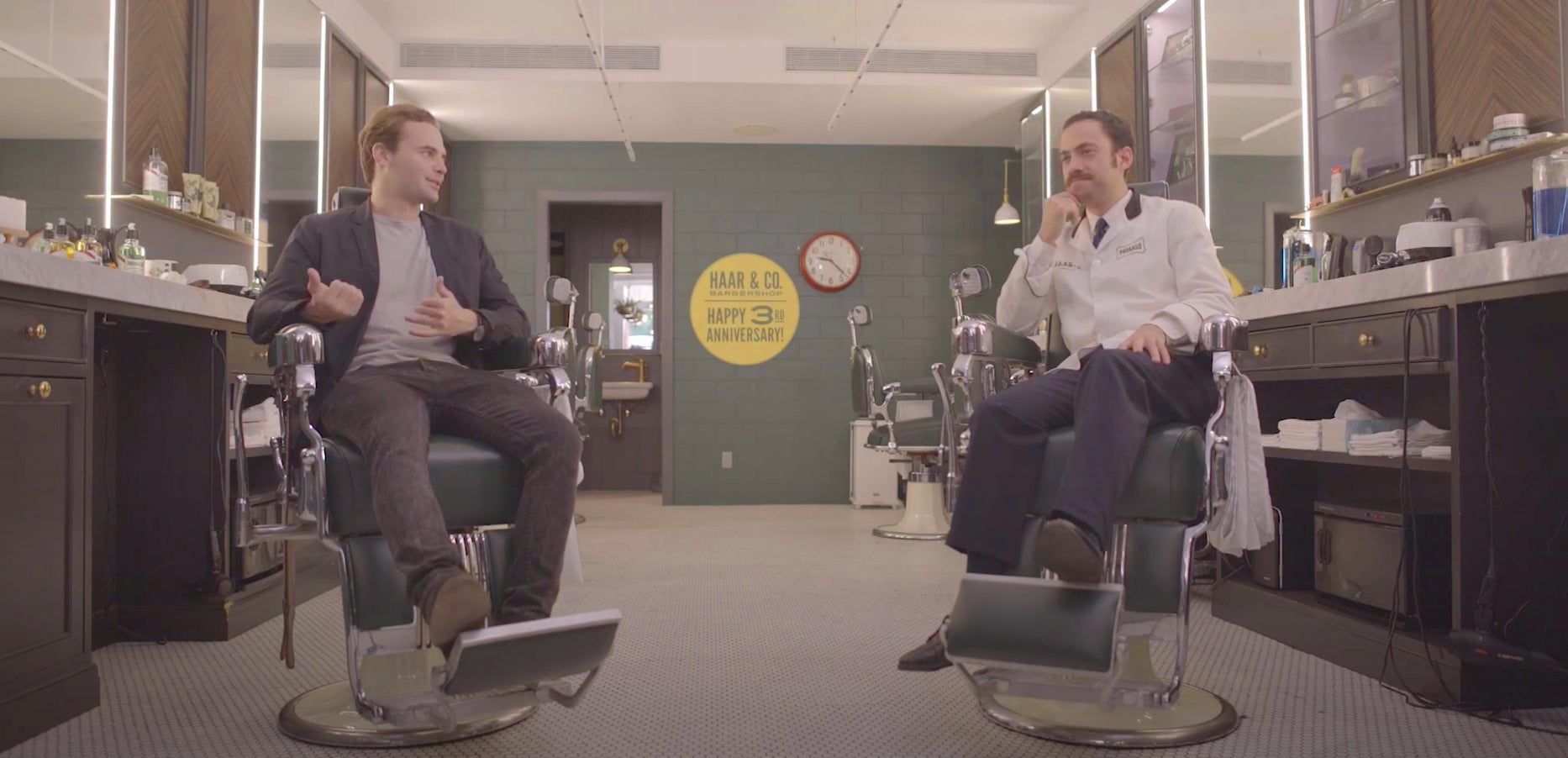 Deep discussions at Haar & Co Barbershop