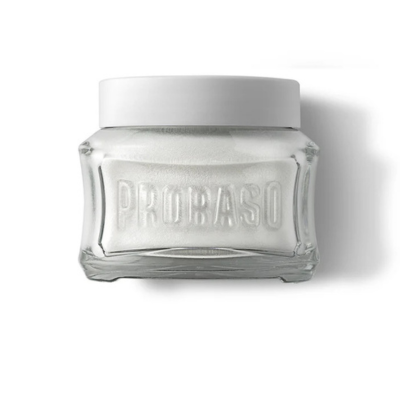 Sensitive Pre-Shave Cream on white background